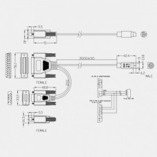 Kabel 3 m Delta Electronics DVPACAB230